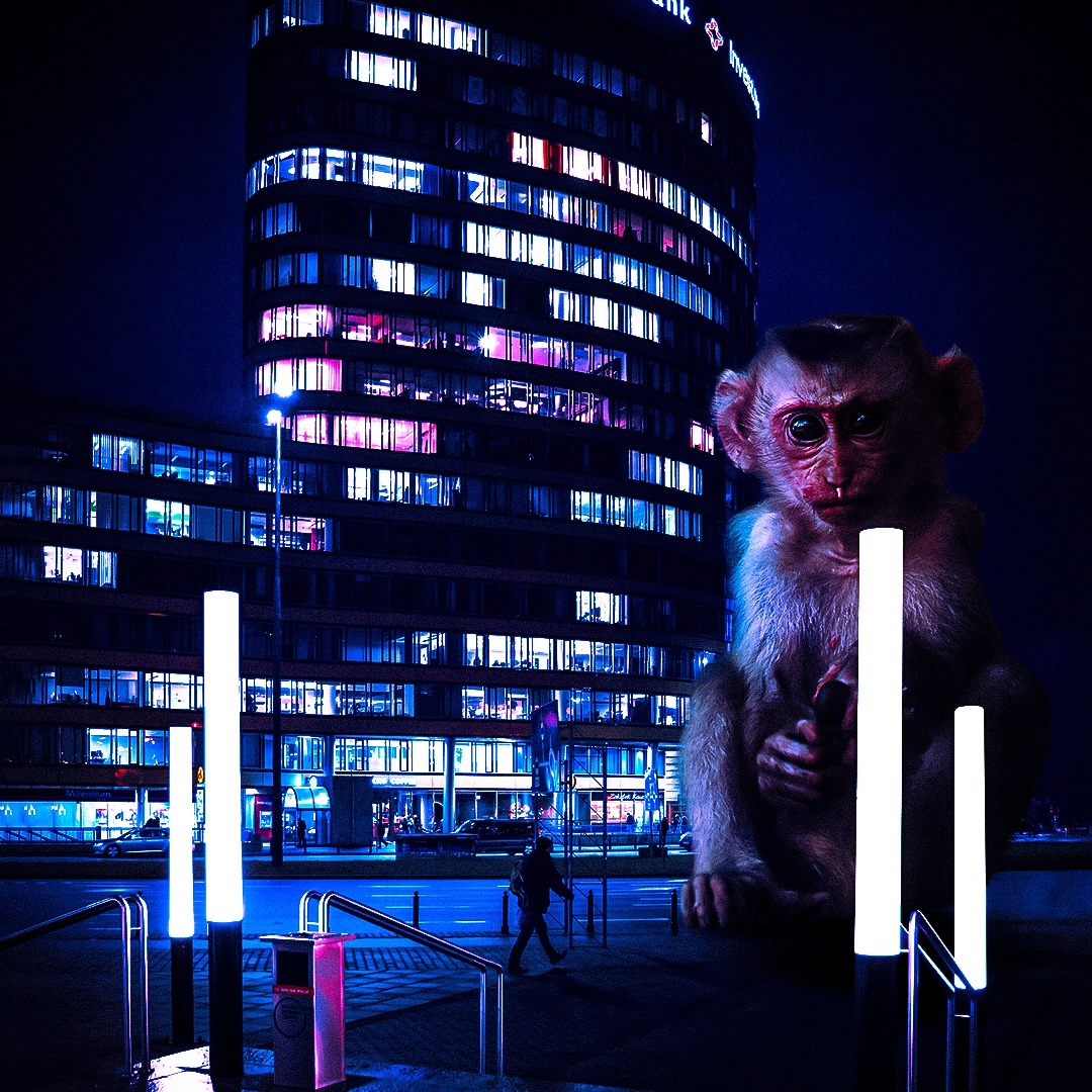 Giant Monkey in City